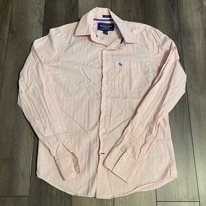 Pink and White Long Sleeve Button Down